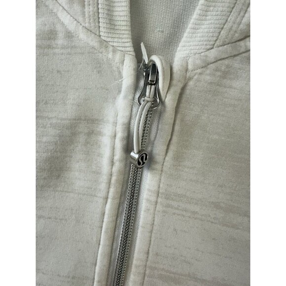 Lululemon Hold Your Om Hoodie Zip Up Jacket Hood Greige Size 6 Heathered - Picture 4 of 15